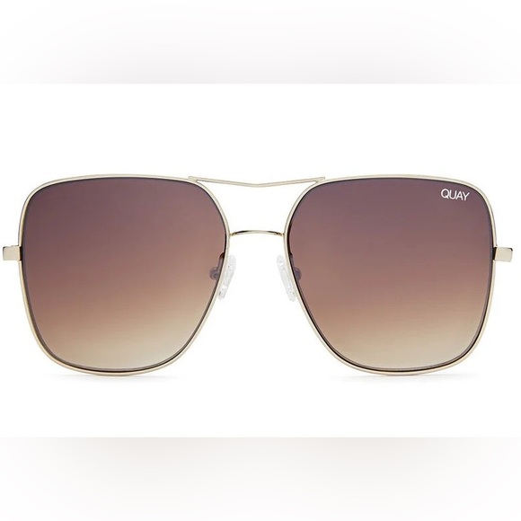 Quay Gold and Brown Gradient Sunglasses - Picture 1 of 5
